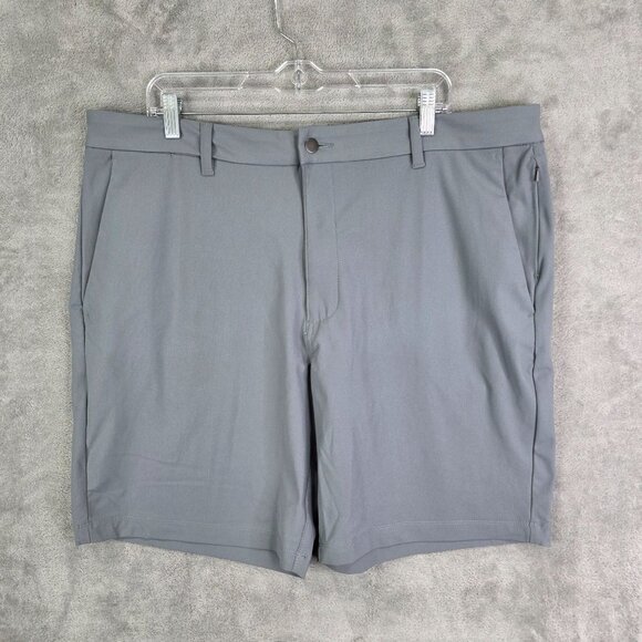 Mens Gray Members Mark Benton Performance Shorts Front 9" Inseam Flat Size 40 - Picture 2 of 10